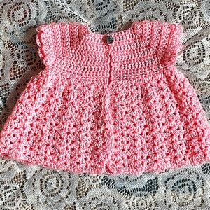 Crochet baby summer sweater.